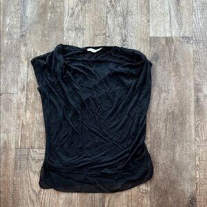 Zara Sheer Black Scoopneck Top